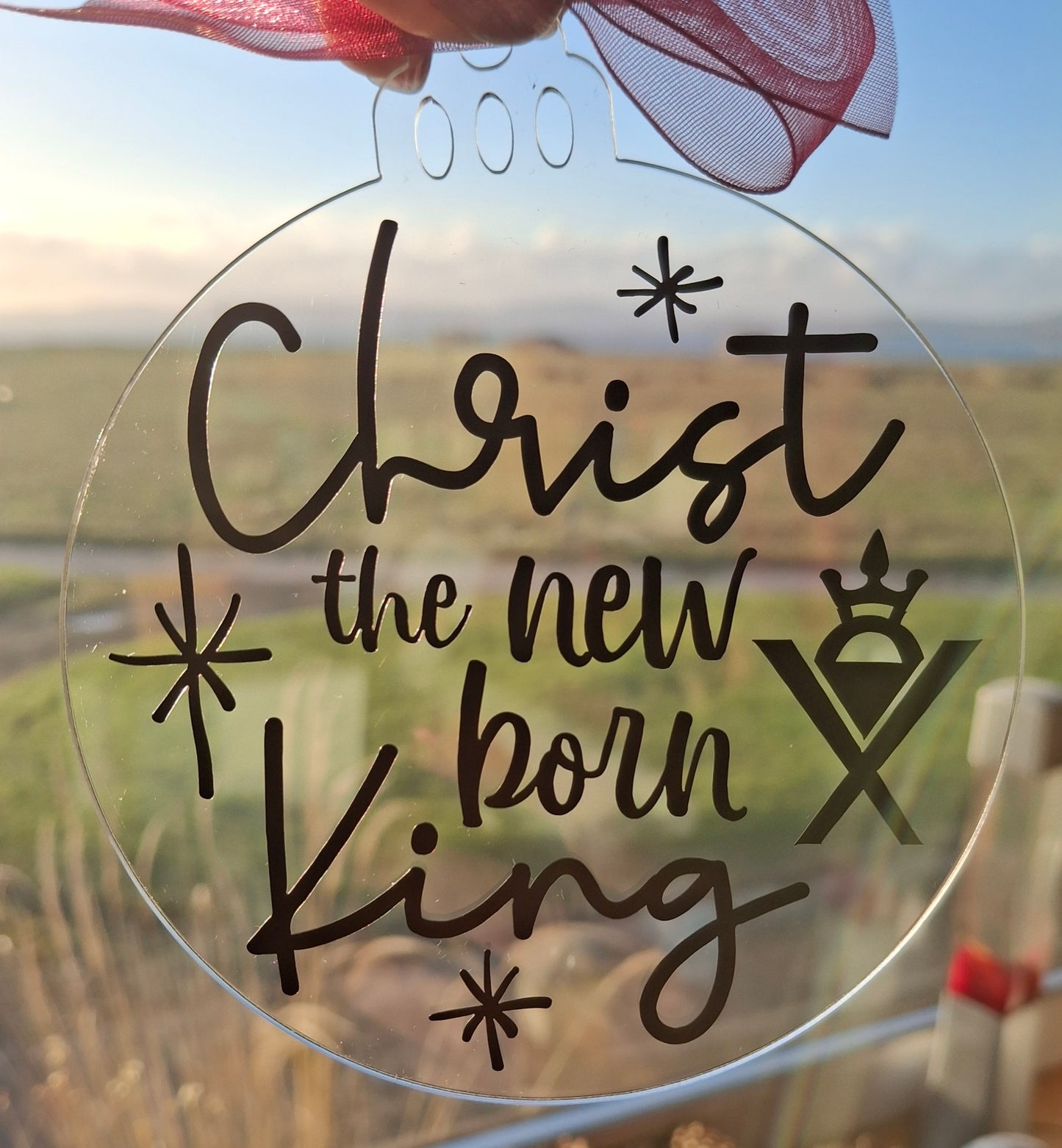 Christmas Decoration - Christ the New Born King - choice of 3 colours