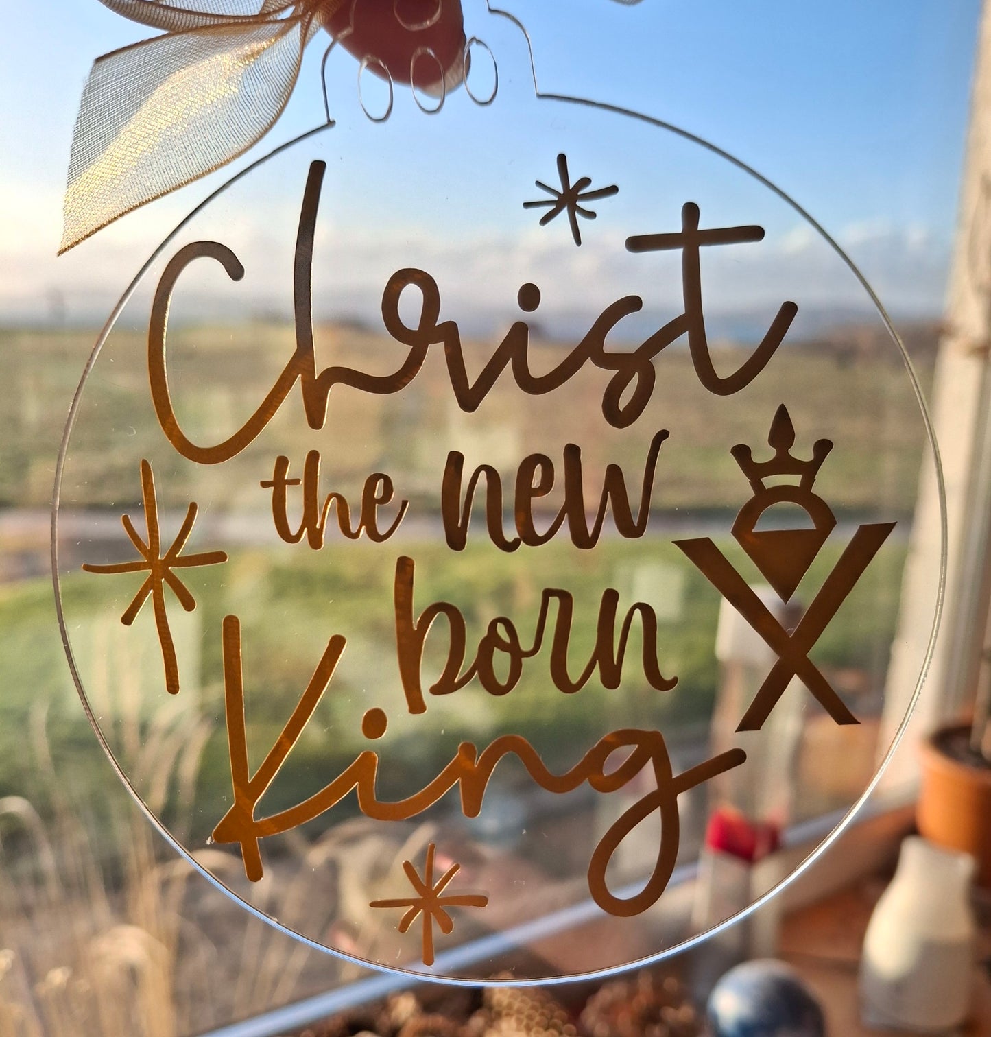 Christmas Decoration - Christ the New Born King - choice of 3 colours