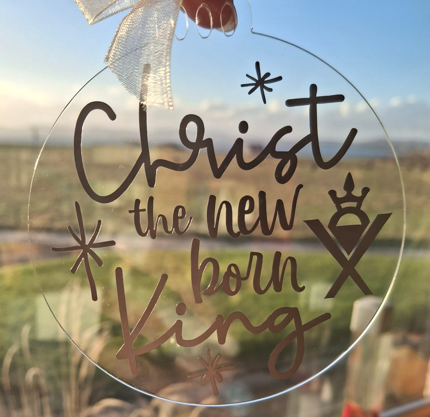 Christmas Decoration - Christ the New Born King - choice of 3 colours