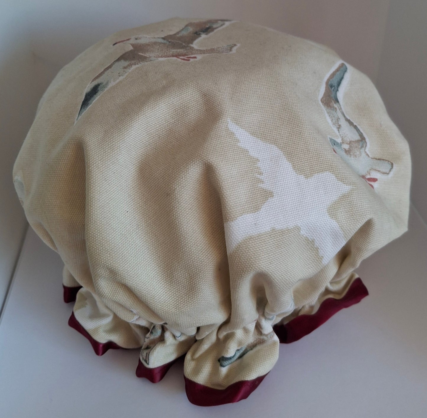 Shower Cap - Classic Gull - Wine Trim