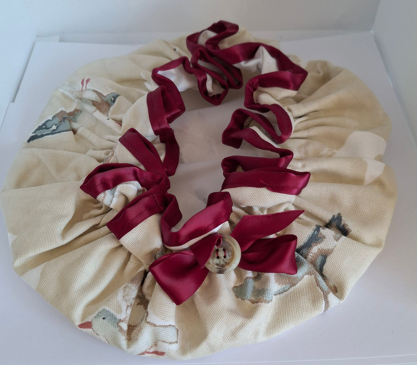 Shower Cap - Classic Gull - Wine Trim