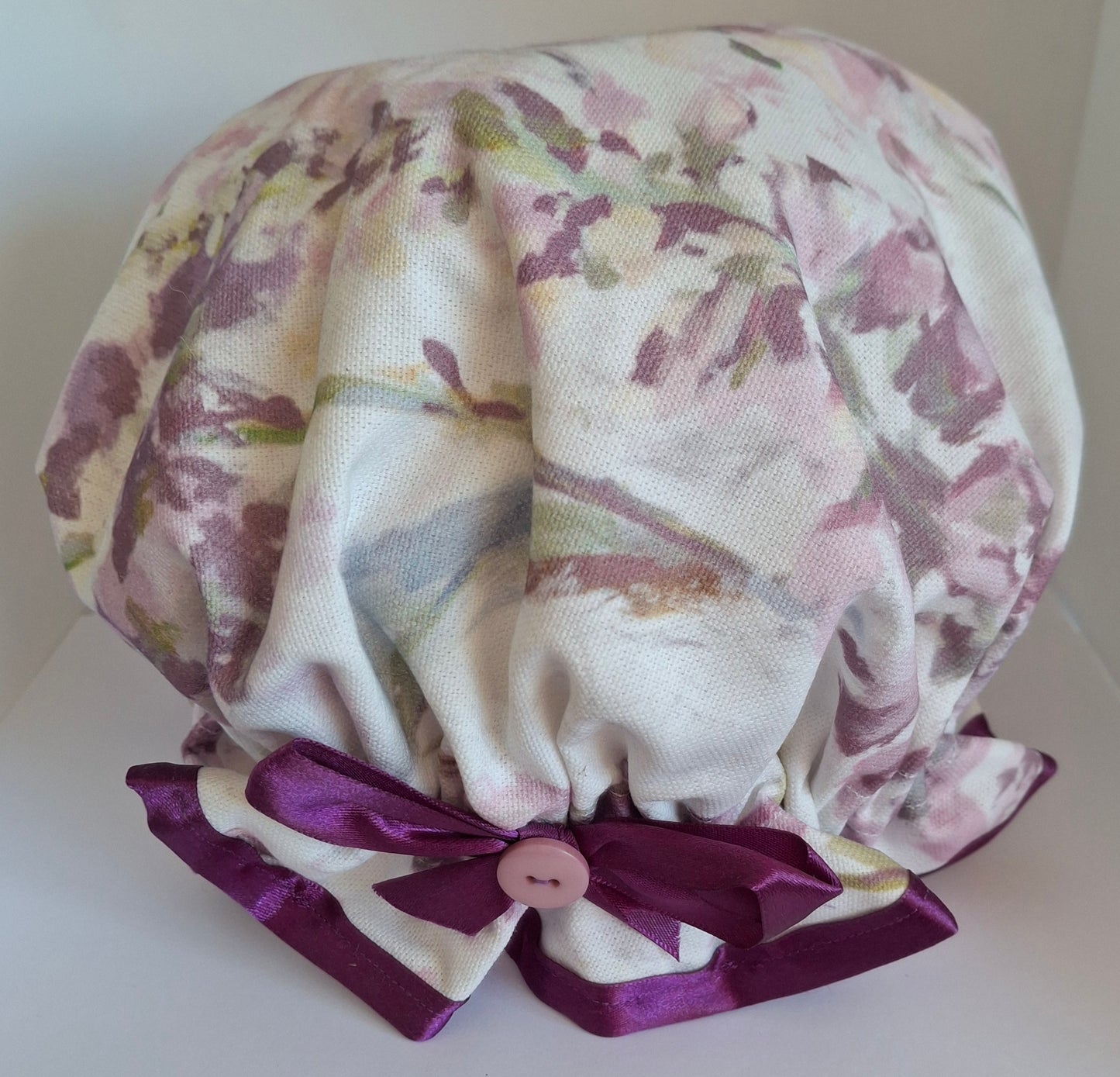 Soft Floral Shower Cap & Wash Bag Gift Set