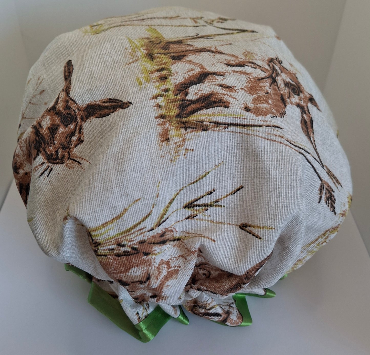 Shower Cap - Hares - Green Trim
