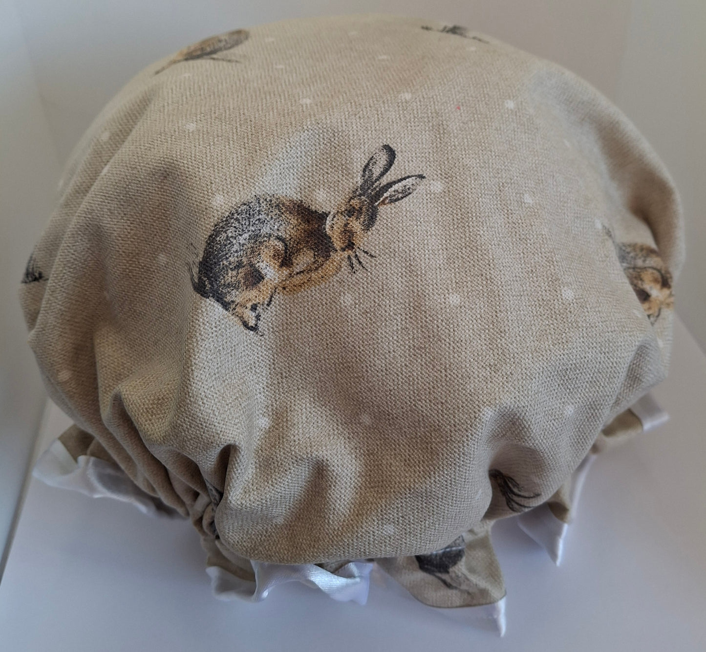 Shower Cap - Spring Hares - White Trim