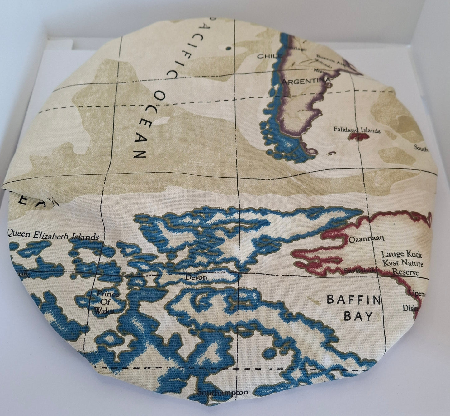 Shower Cap - Map - Gold Trim