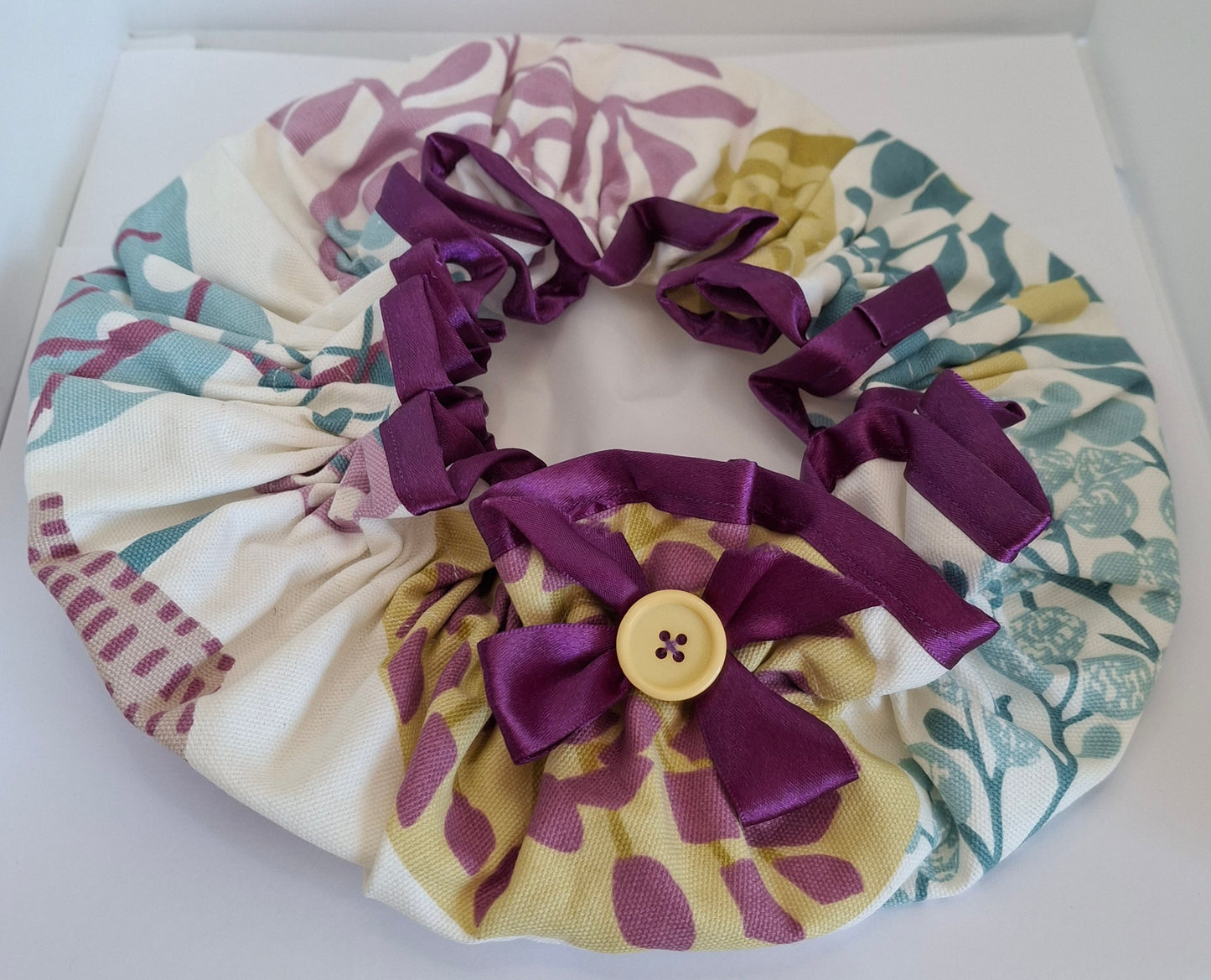 Shower Cap - Bright Trees - Purple Trim
