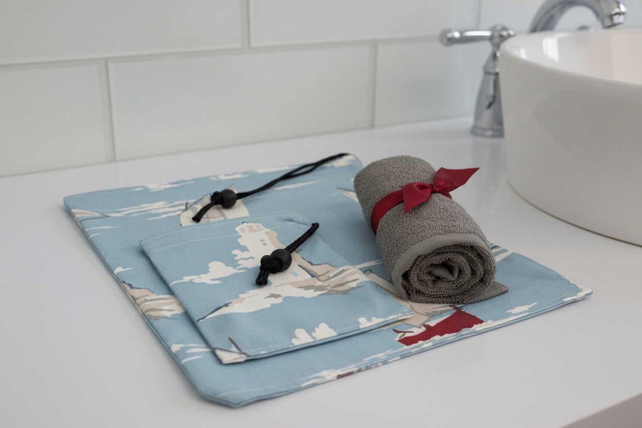 Wash Bag Set - Sailing Ships