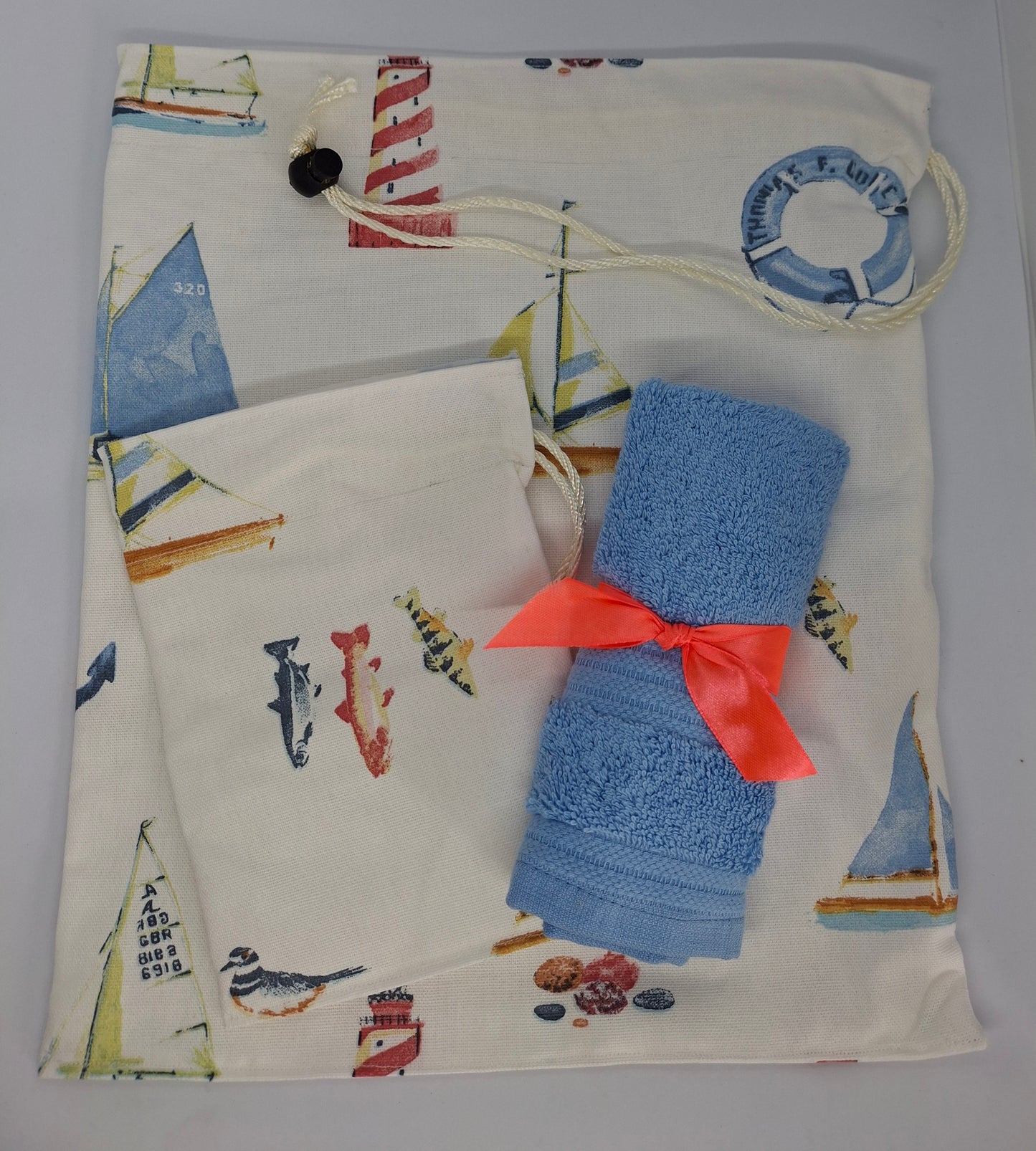 Nautical Shower Cap & Wash Bag Gift Set