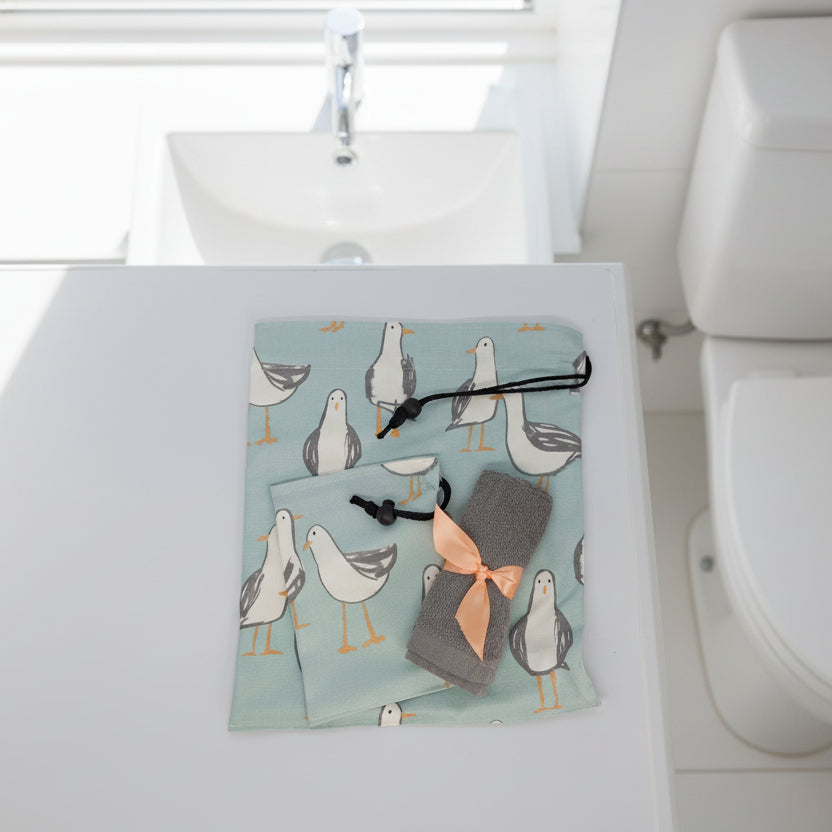 Wash Bag Set - Funky Seagulls