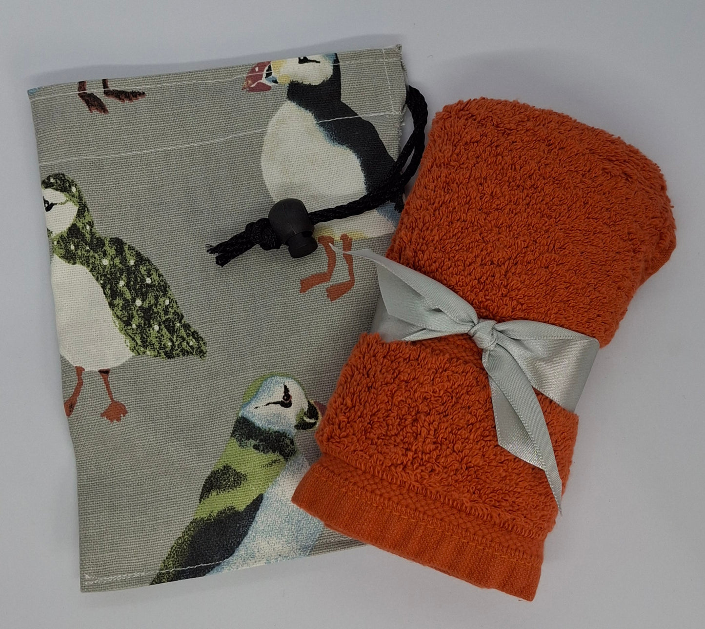 Wash Bag Set - Puffins -Grey