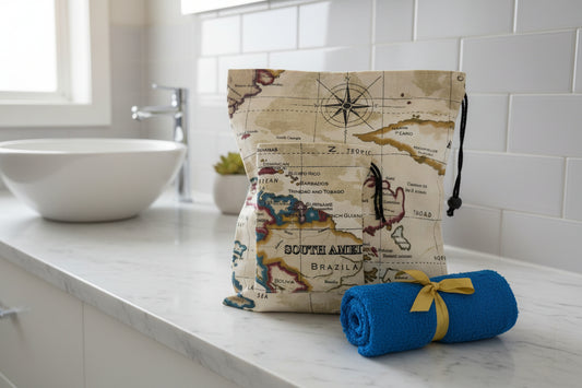 Wash Bag Set - Map