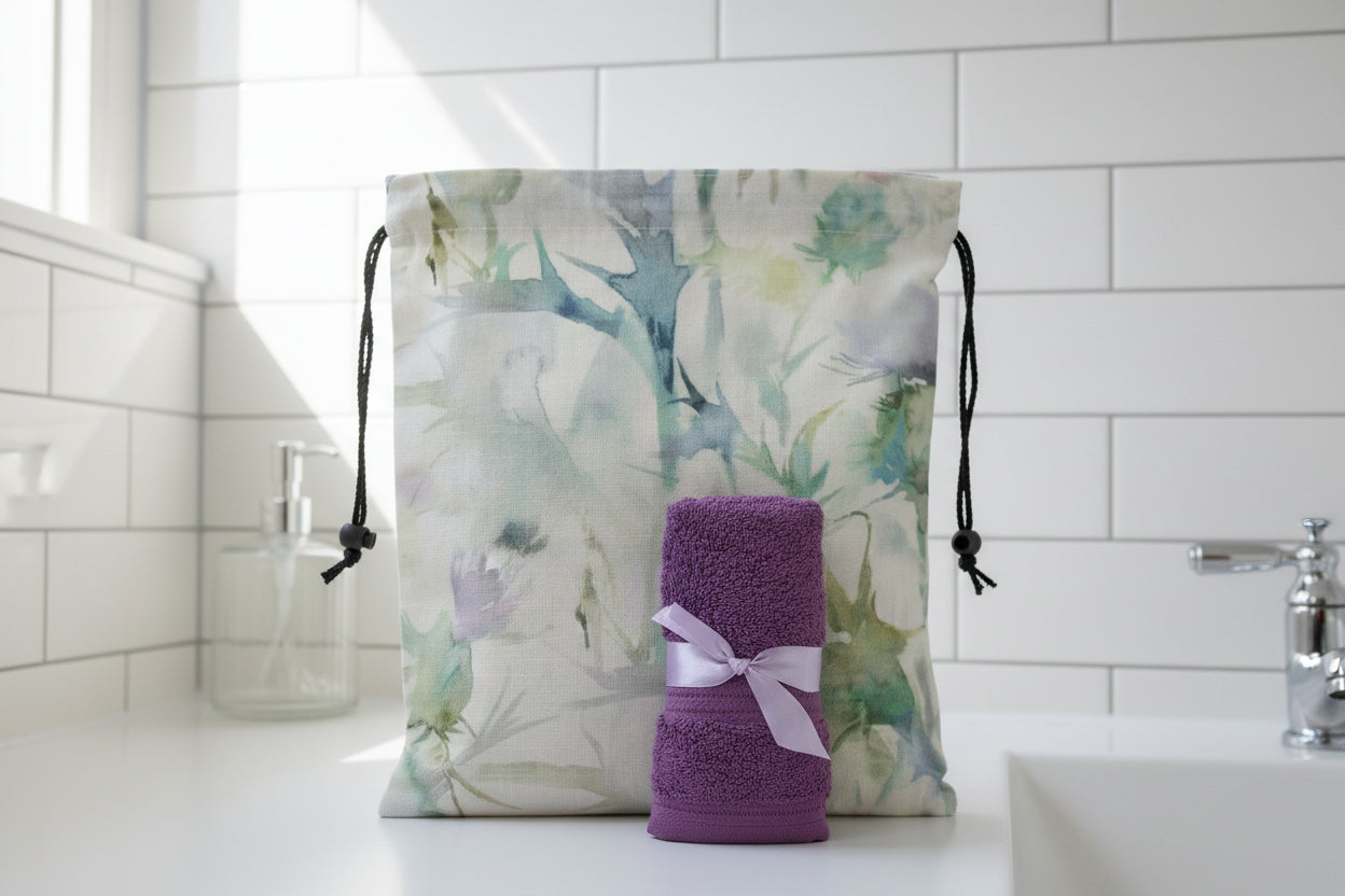 Wash Bag Set - Thistles
