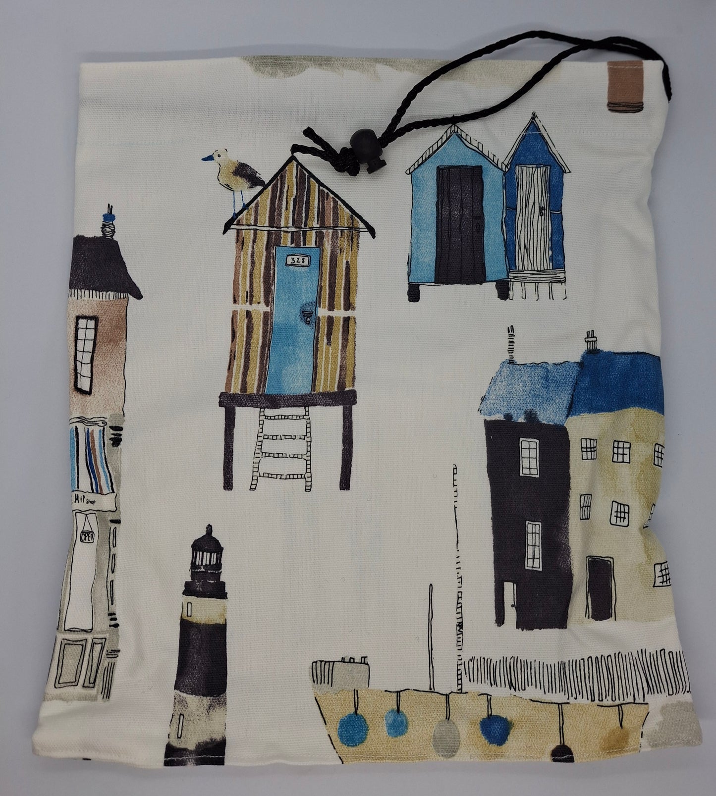 Wash Bag Set - Town Scene - Blue