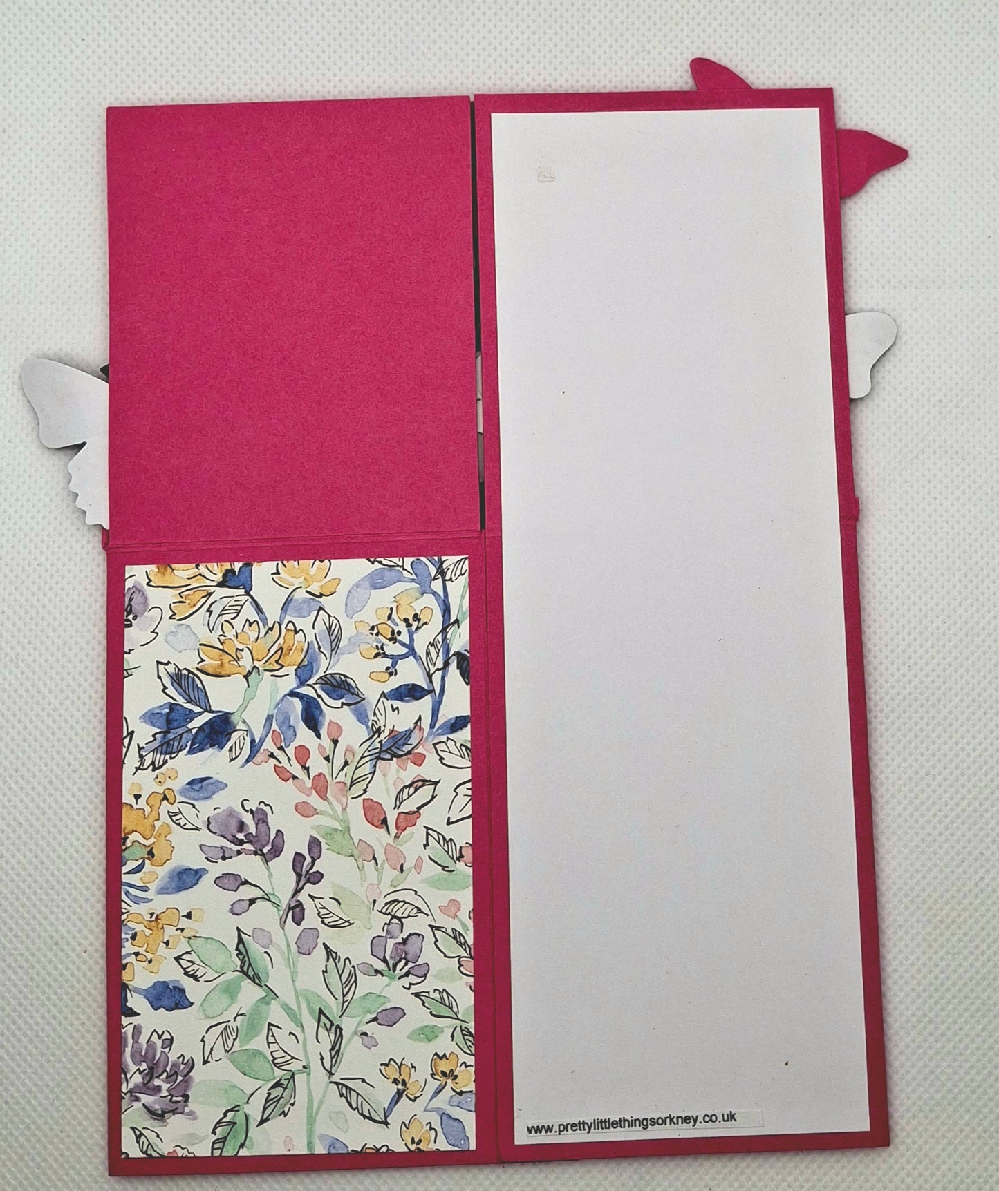 Pop-Up Butterflies Card - Pink