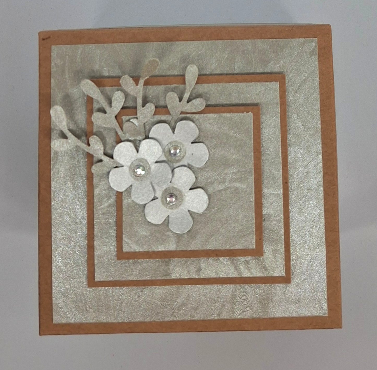 Large Explosion Box with Small Box Inside - Silver & Kraft