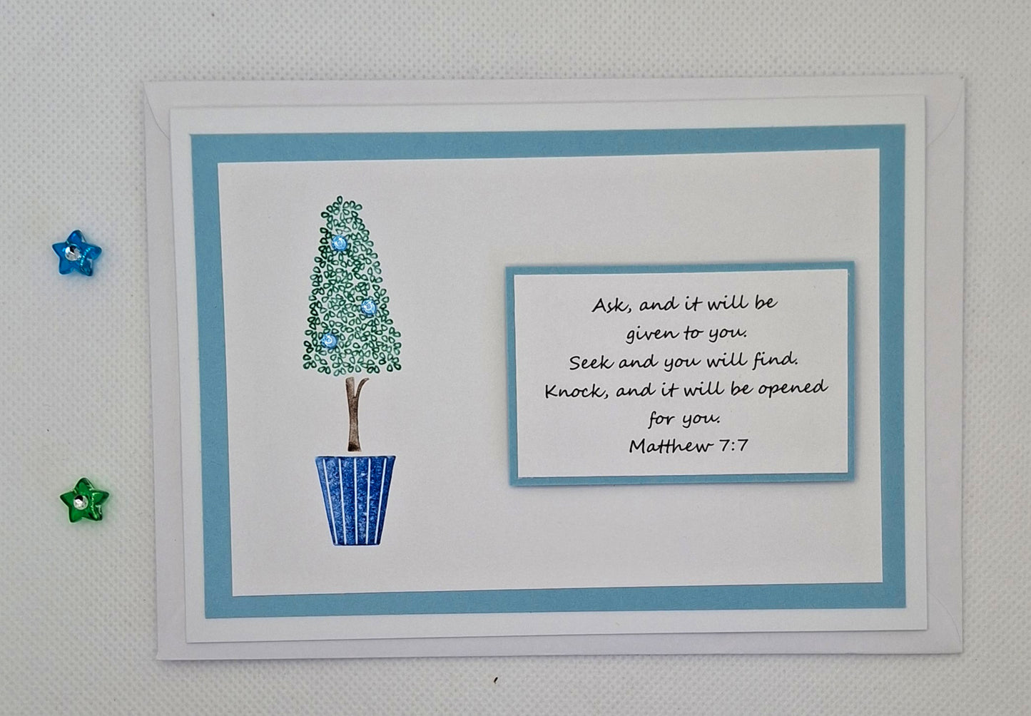 Bible Verse Card - Matthew 7:7
