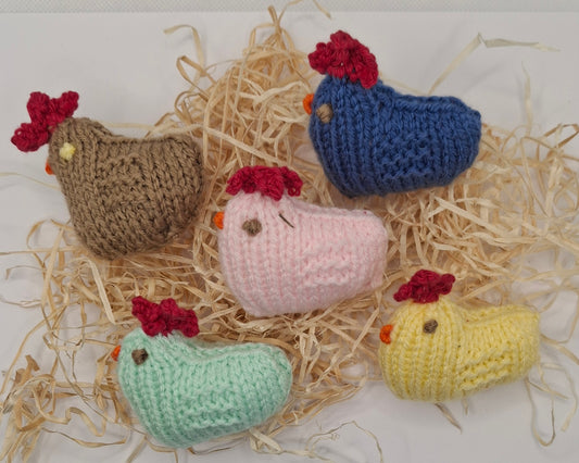 Knitted French Hens - Choice of 5 ladies!