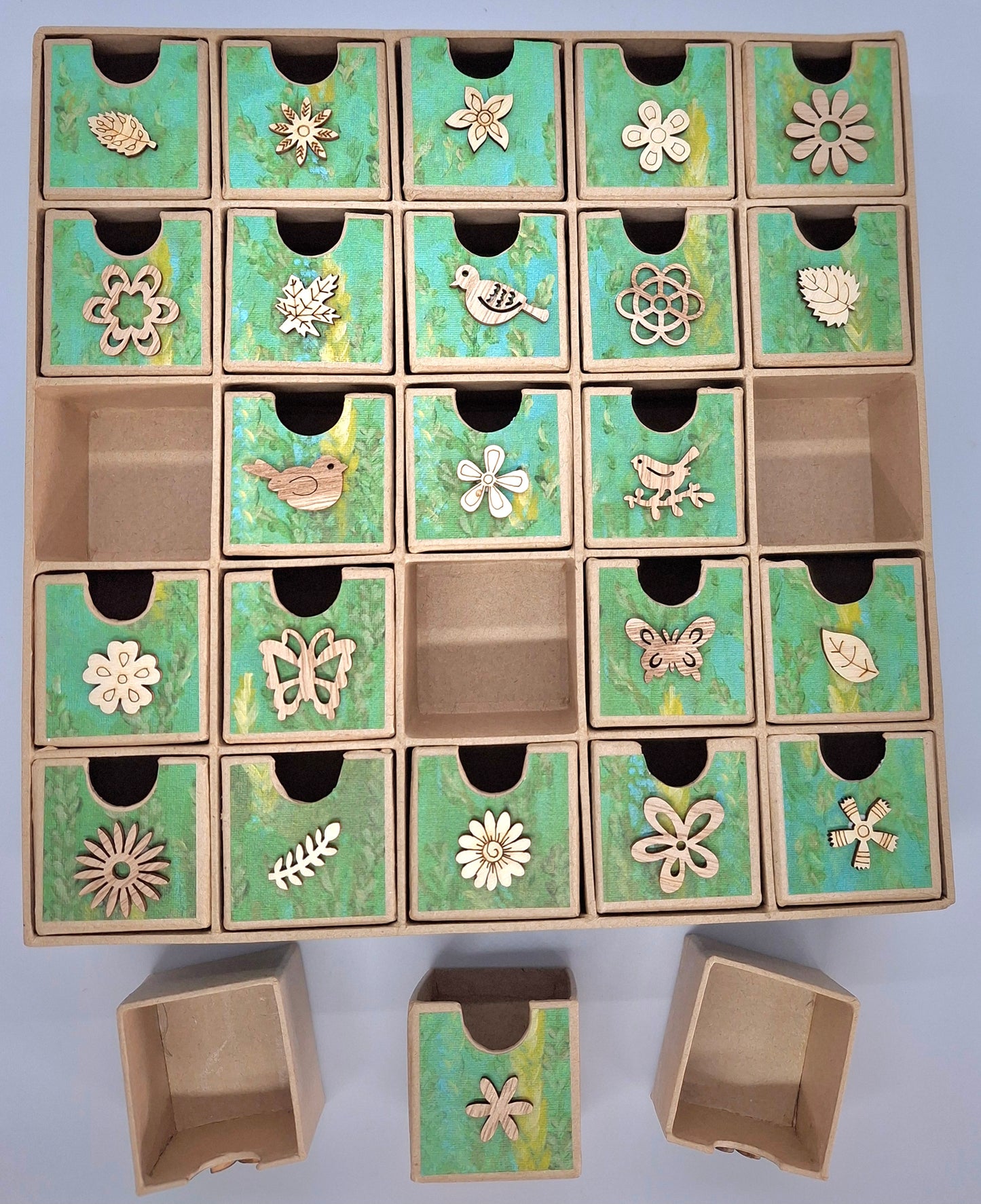 Hand Decorated 25 Drawer Case