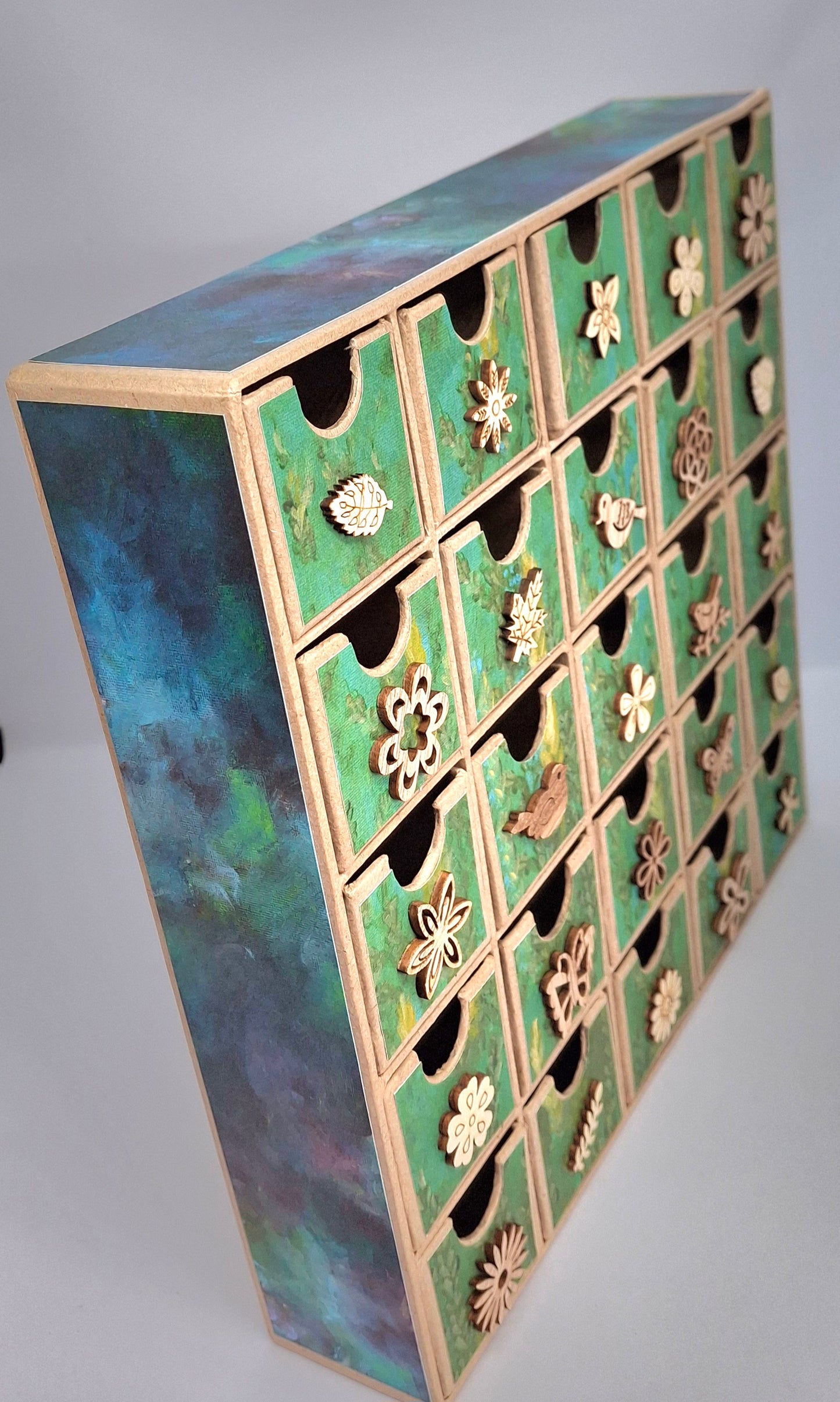 Hand Decorated 25 Drawer Case