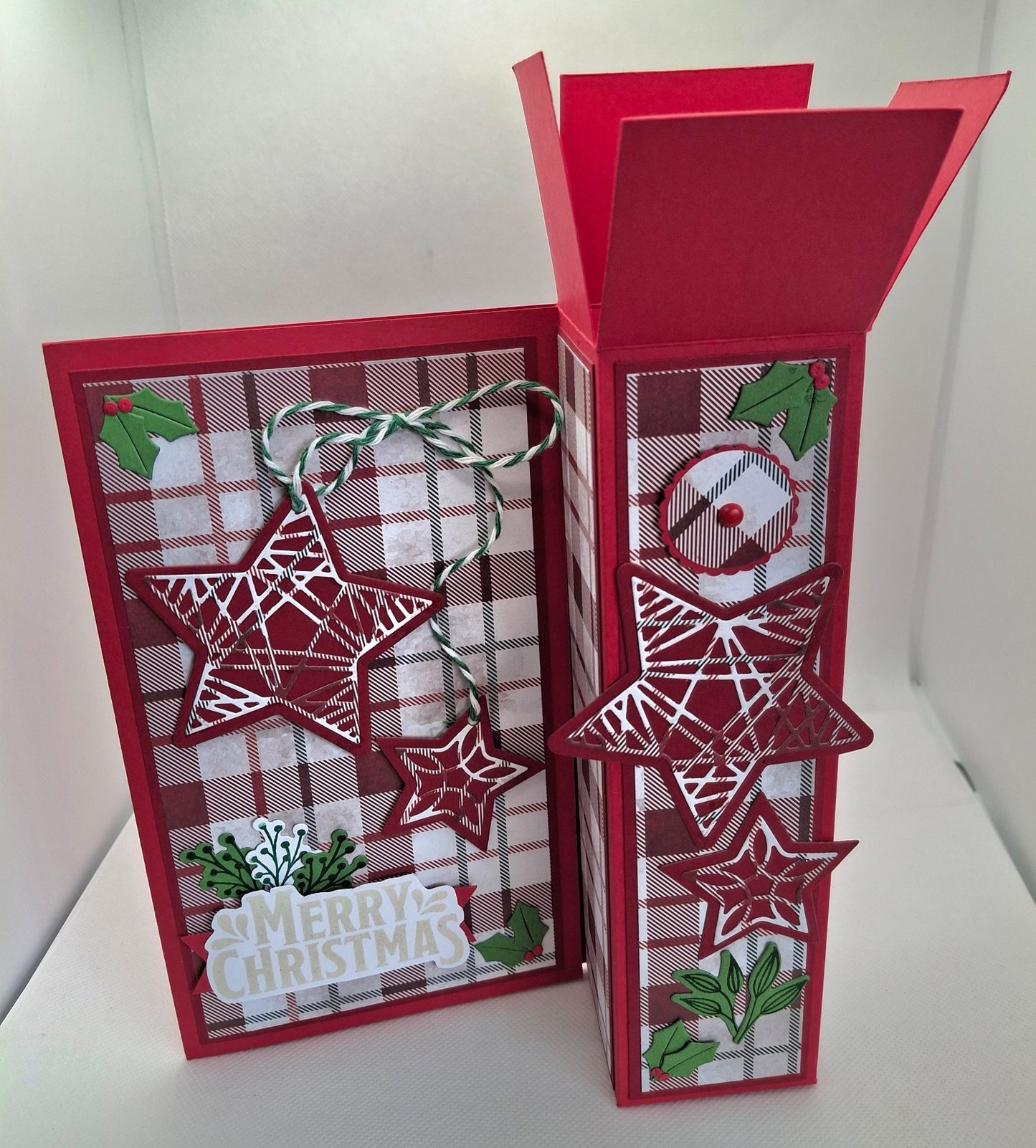 Merry Christmas Star Wine Bottle Gift Card