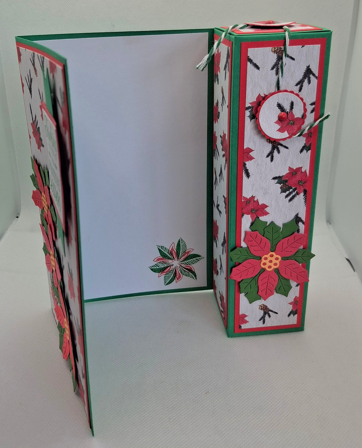 Poinsettia Thinking of You Wine Bottle Gift Card