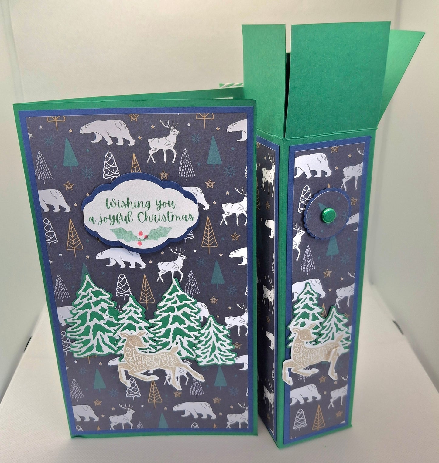 Woodland Animals Wine Bottle Gift Card
