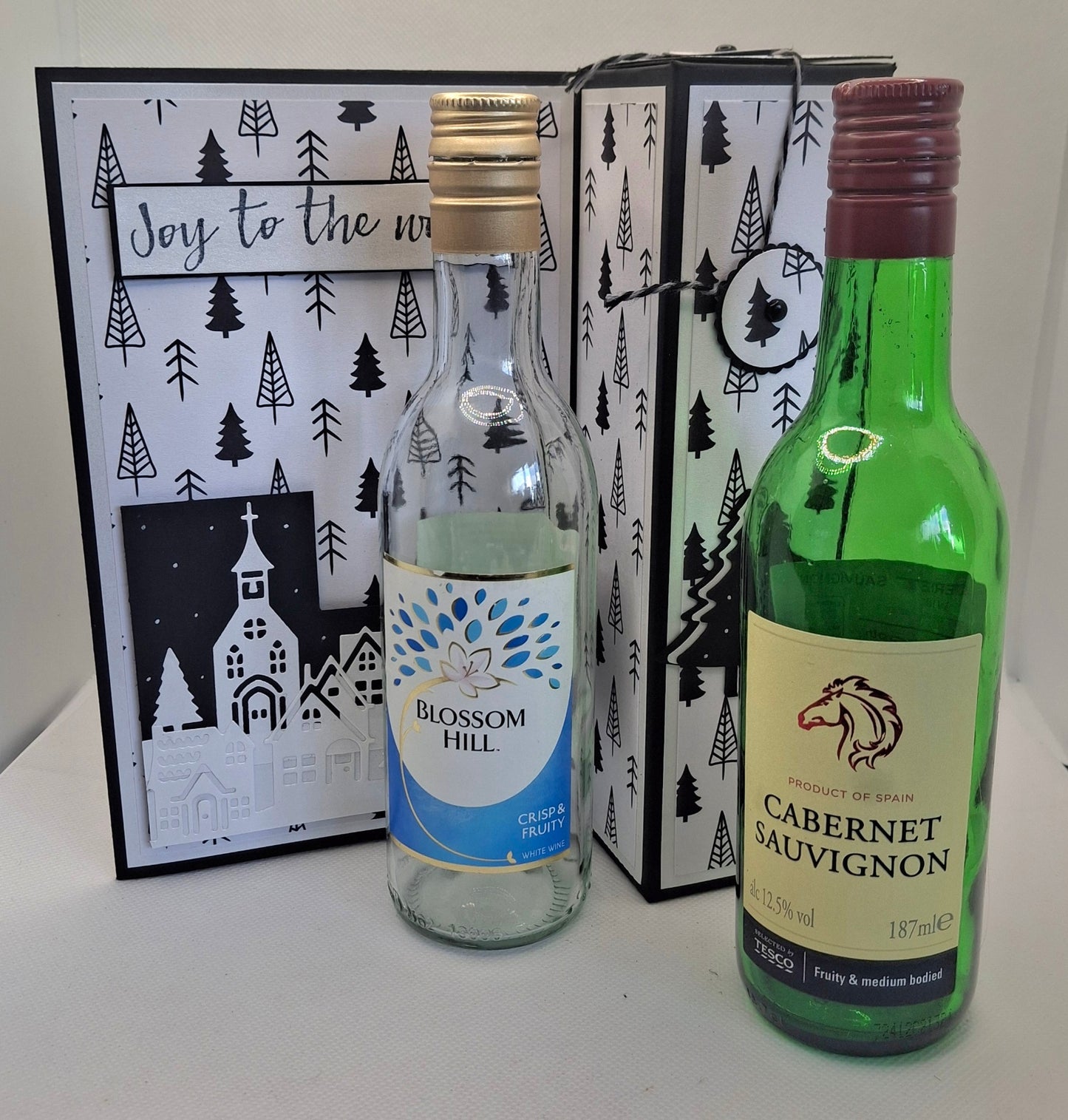 Snowy Village Wine Bottle Gift Card
