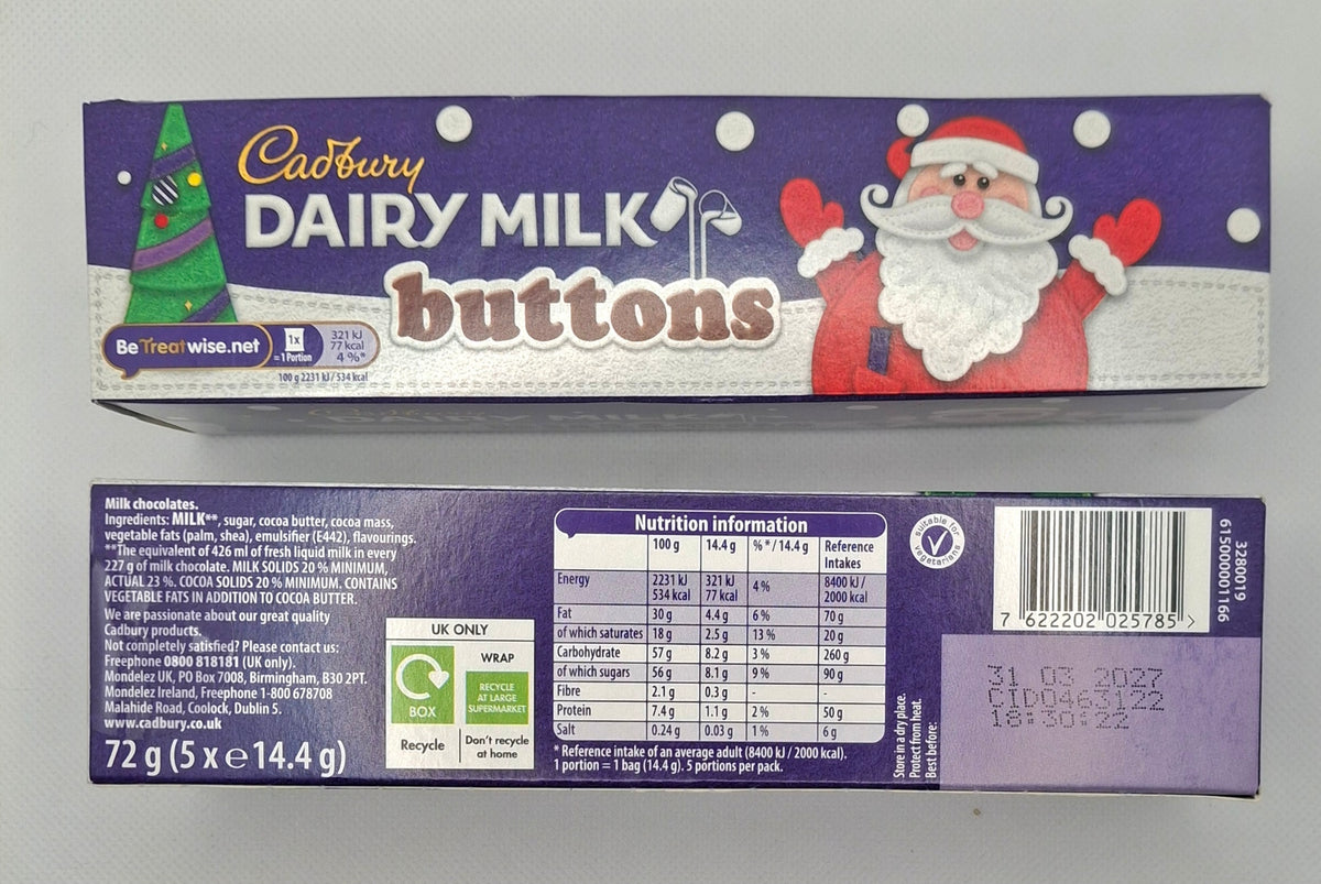 Large Christmas Cracker with Chocolate Buttons