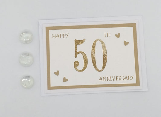 50th Anniversary Card - Wee Hearts