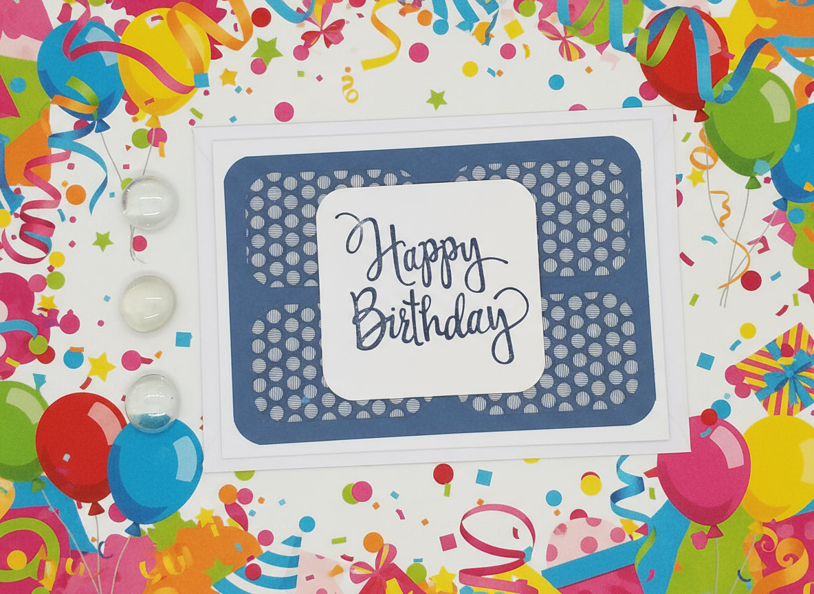 Happy Birthday Card - Choice of 5 Colours