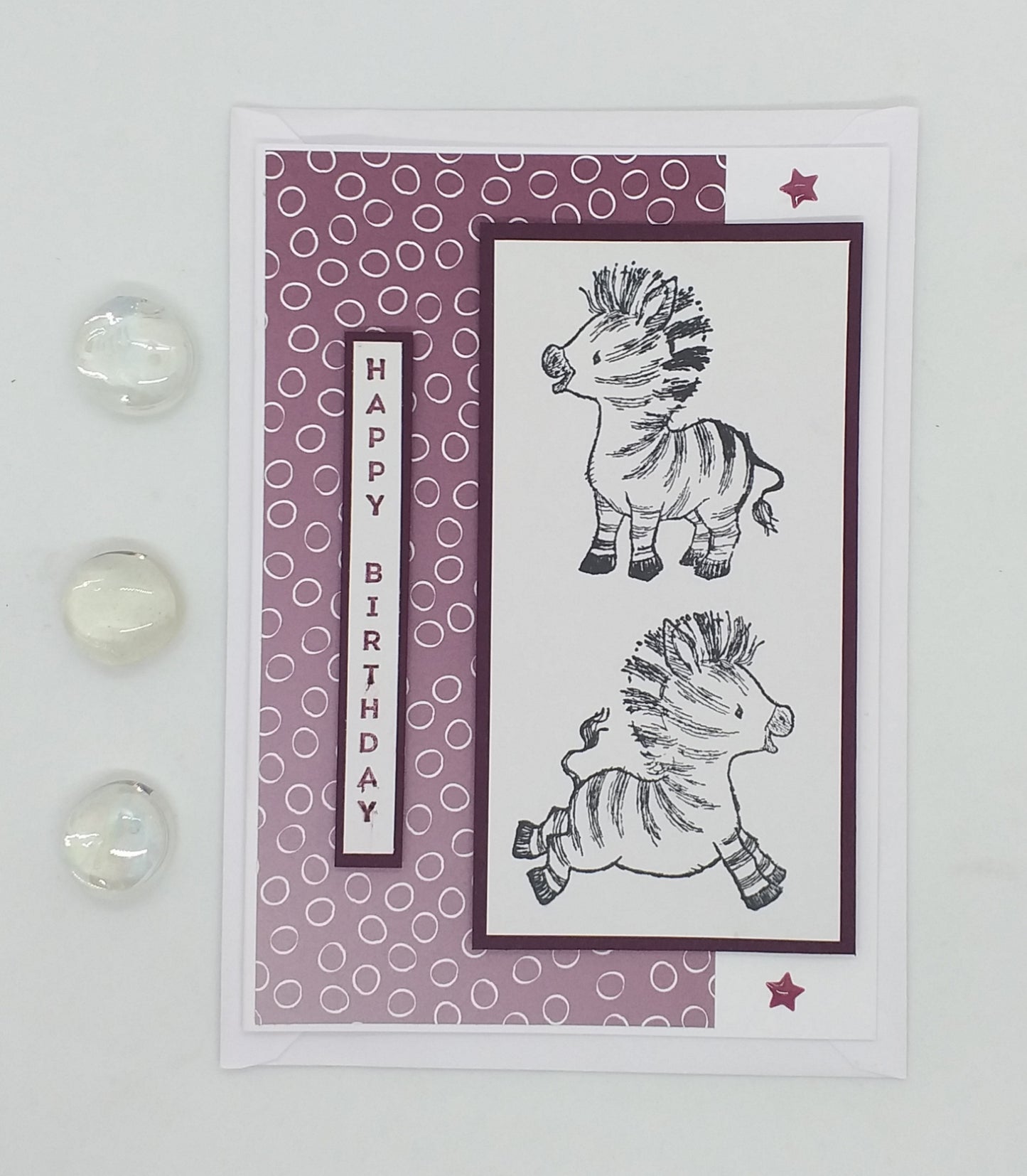 Happy Birthday Zebra Card - Choice of 2 designs
