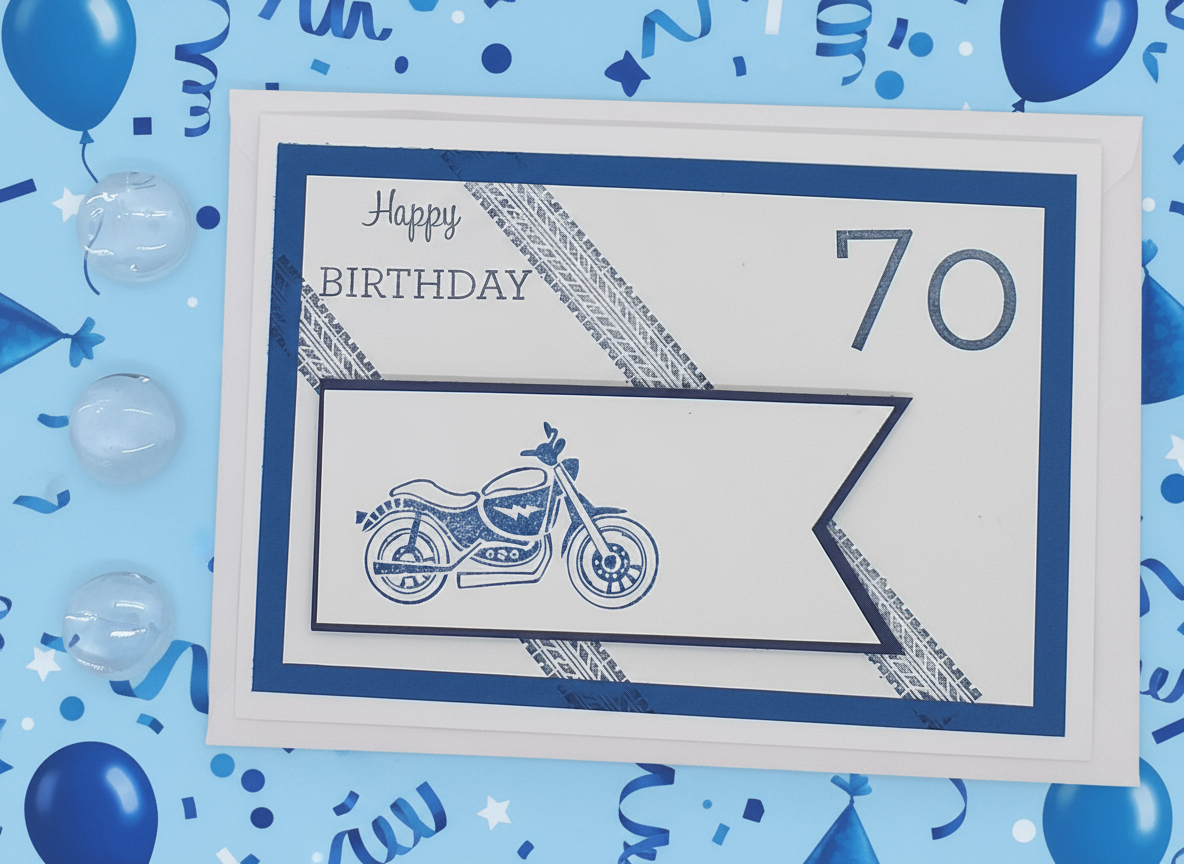 70th Birthday Bike Card