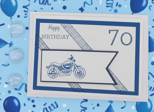 70th Birthday Bike Card