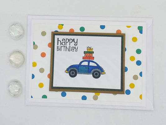 Happy Birthday Blue Beetle Card