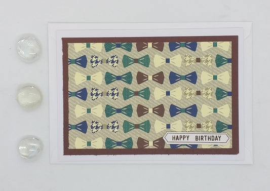 Happy Birthday Bowties Card