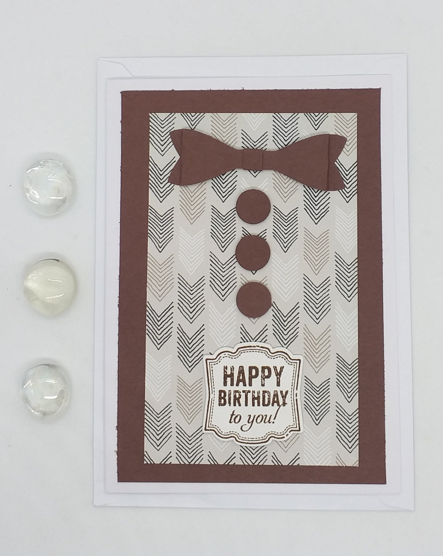 Bowtie and Buttons Birthday Card - Choice of 2 Designs