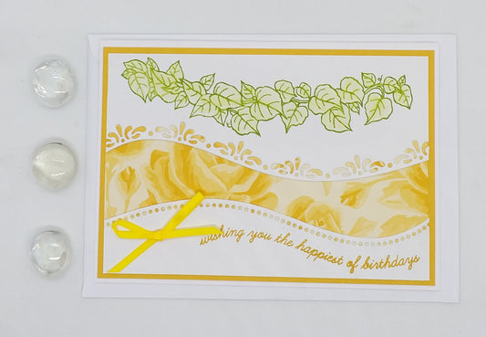 Swirly Lines Happy Birthday Card