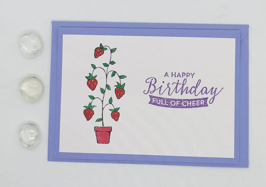 Strawberry Plant Birthday Card