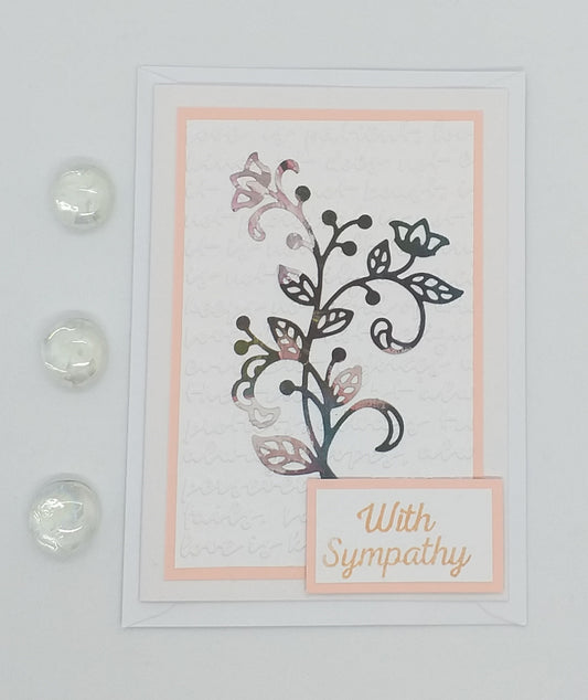 Sympathy Card - Floral - Pink