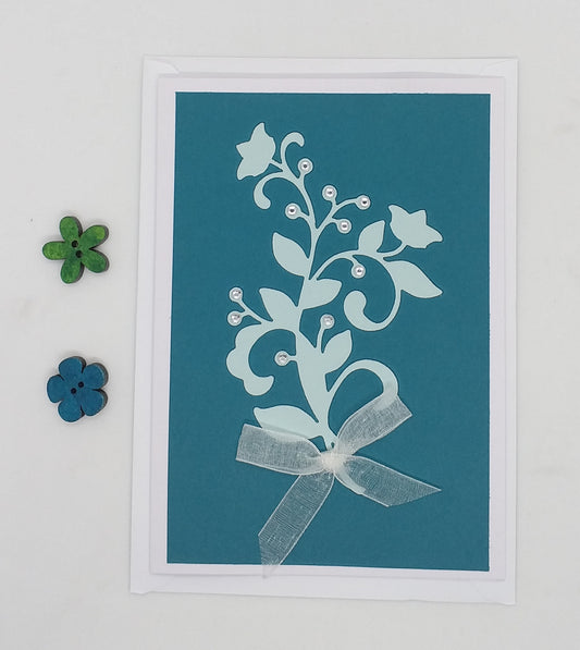 Sparkly Flower Stem Card