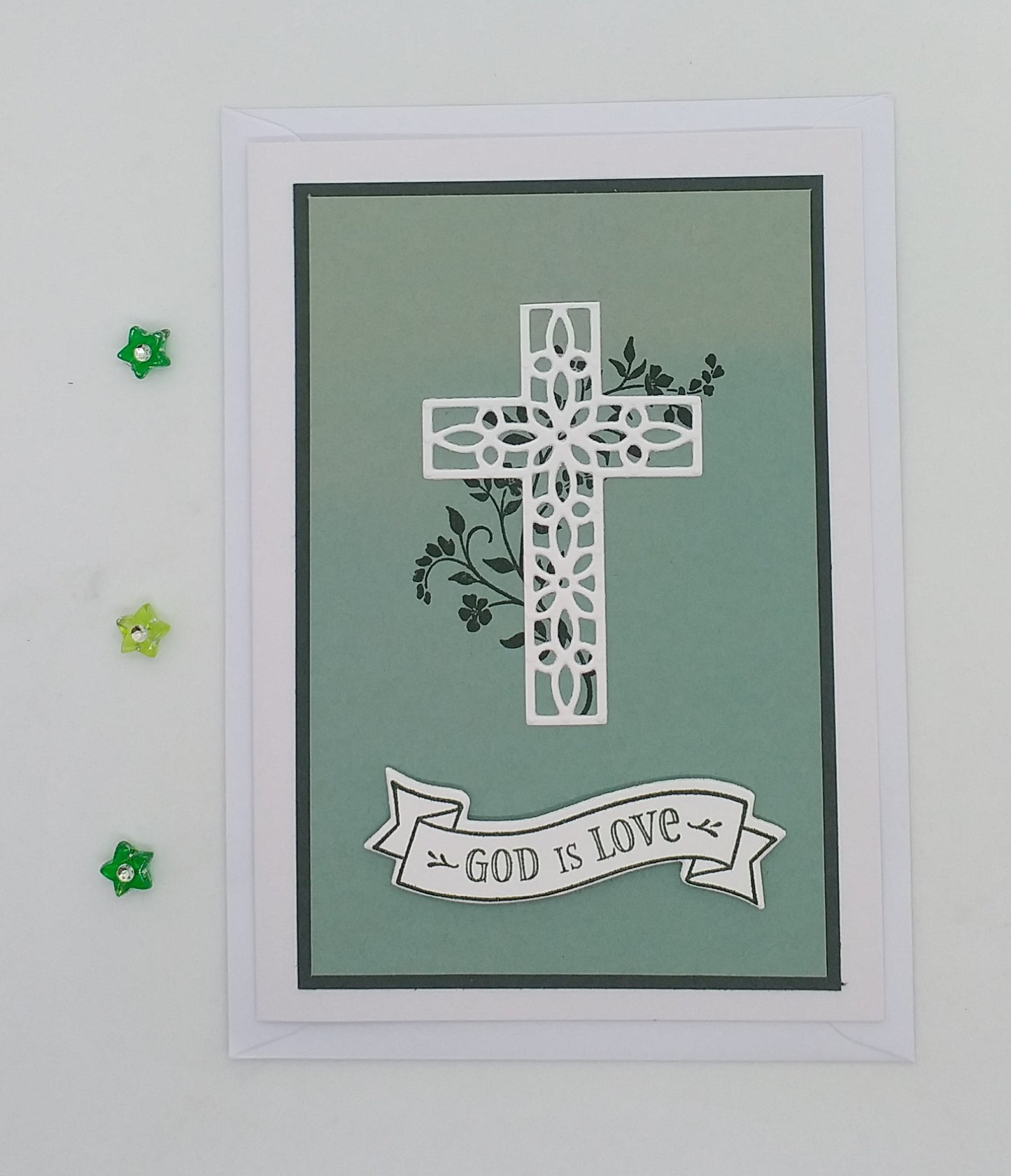 God is Love Filagree Cross Card