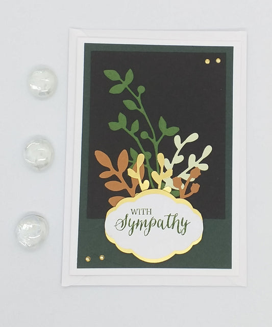 With Sympathy Card - Leaves
