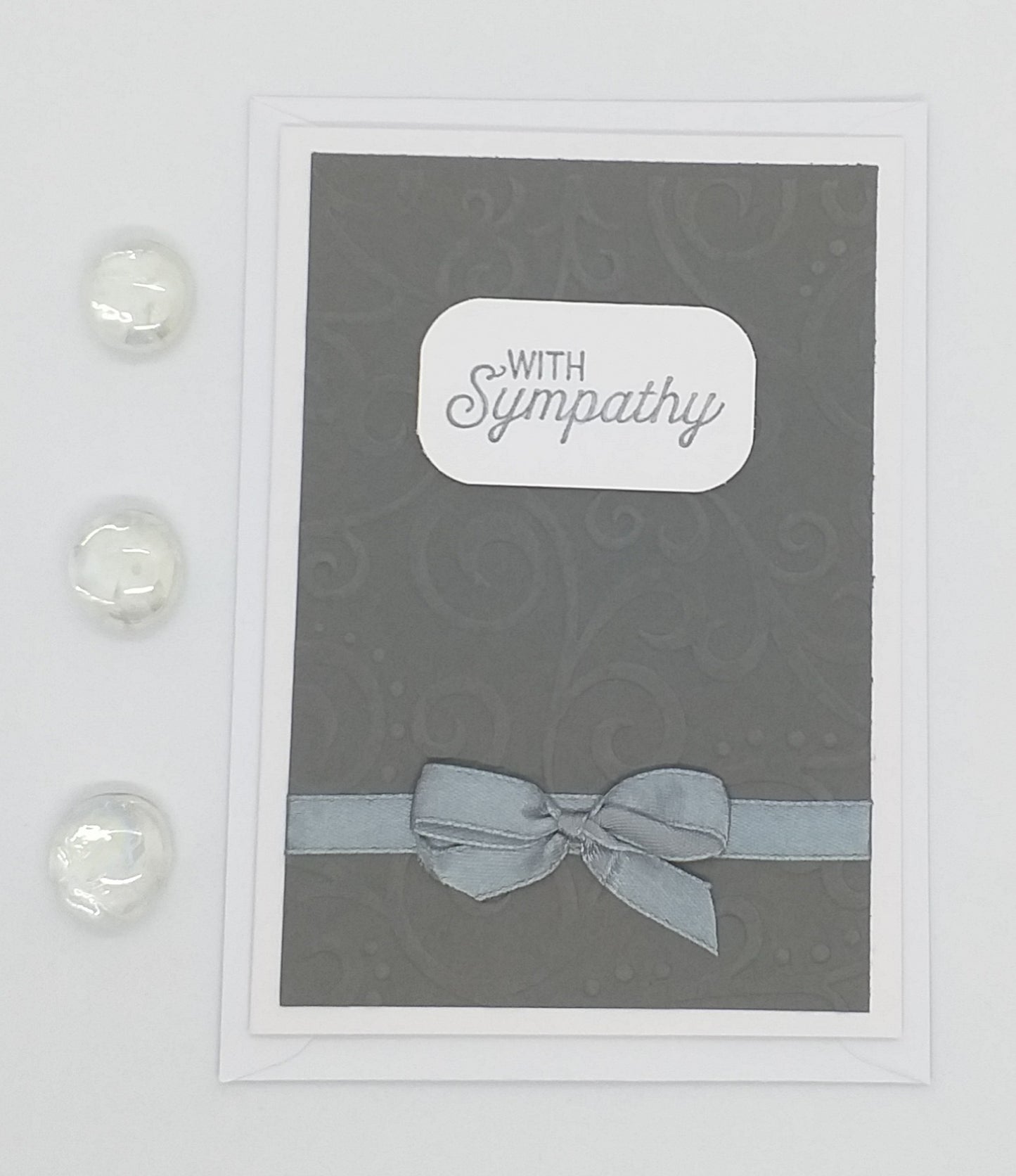 With Sympathy Grey Embossed Card