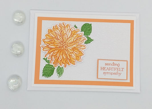 Heartfelt Sympathy Dahlia Card