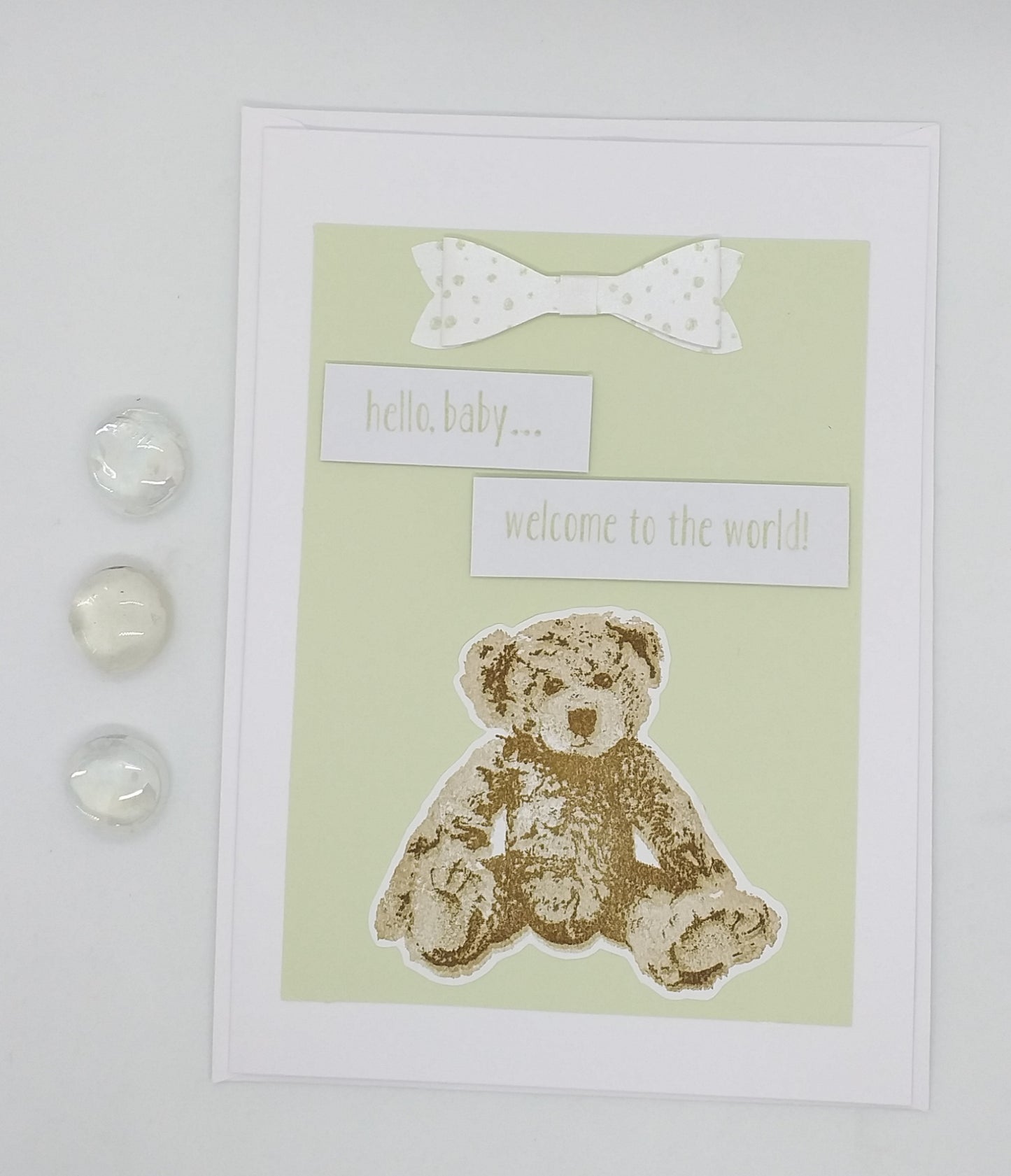 Large New Baby Card - Bear - Choice of Colours