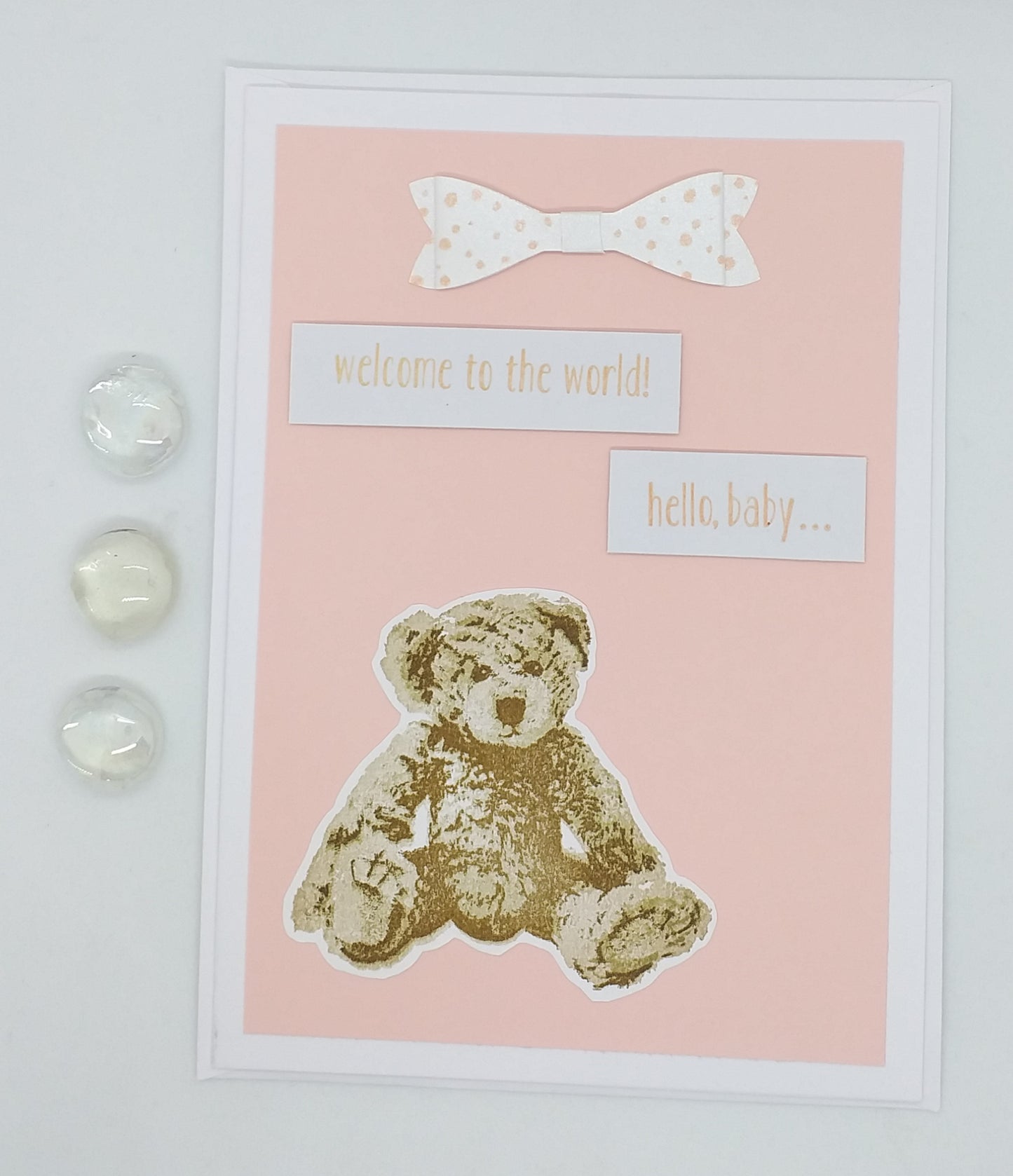 Large New Baby Card - Bear - Choice of Colours
