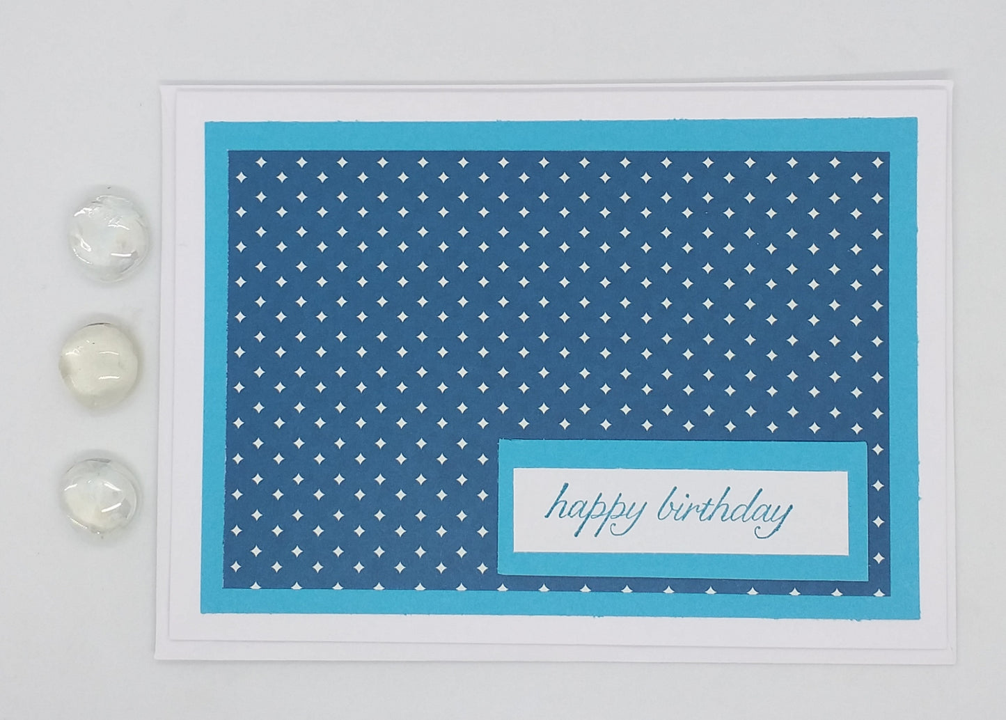Large Birthday Card - Blue Dotty