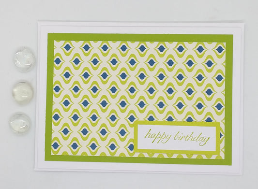 Large Birthday Card - Funky Lime