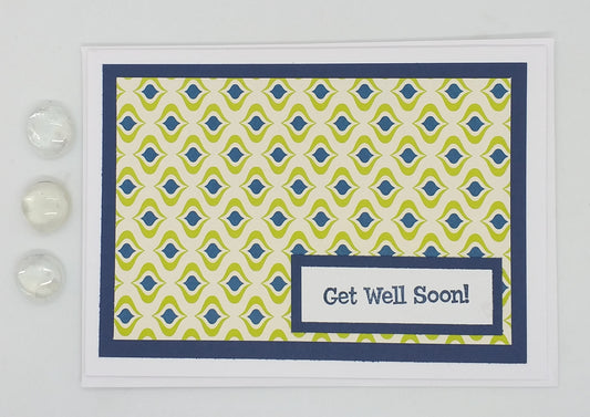 Large Get Well Card - Funky Lime