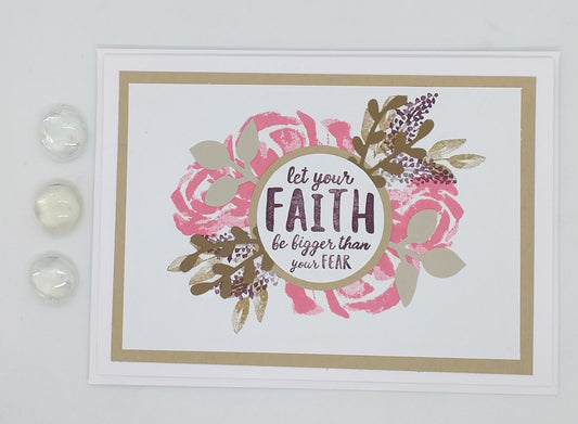 Large Encouragement Card - Faith - Floral
